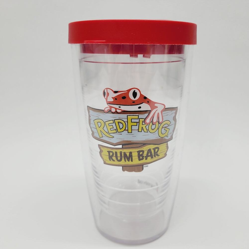 Tervis Carnival Cruise Lines Red Frog Rum Bar Insulated 16oz Tumbler Cup w/ Lid